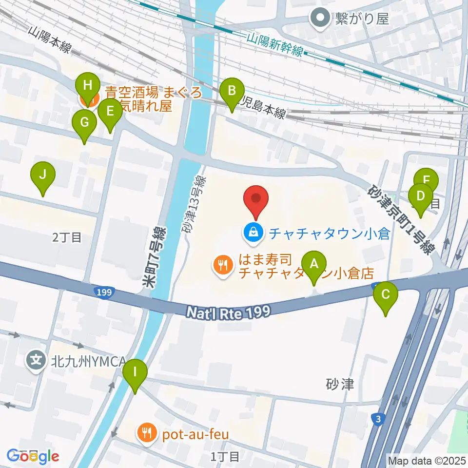 ローソン・ユナイテッドシネマ小倉周辺の駐車場・コインパーキング一覧地図