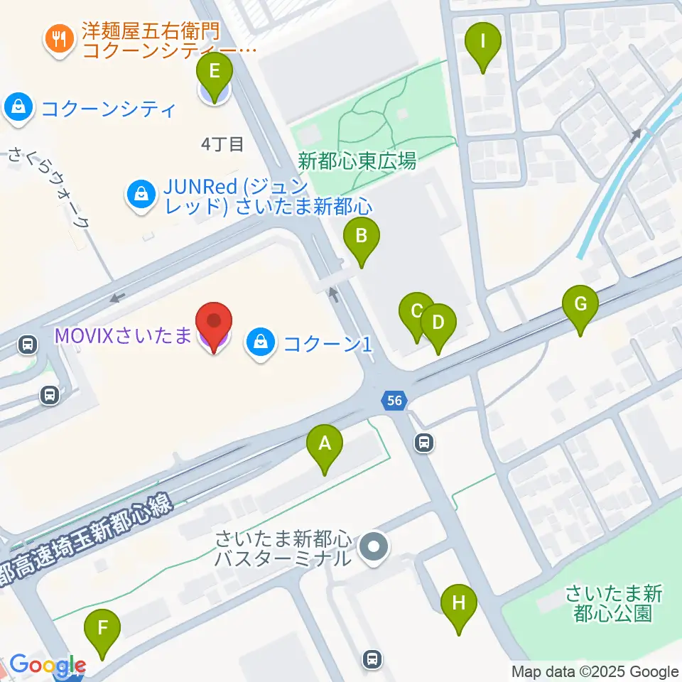 MOVIXさいたま周辺の駐車場・コインパーキング一覧地図