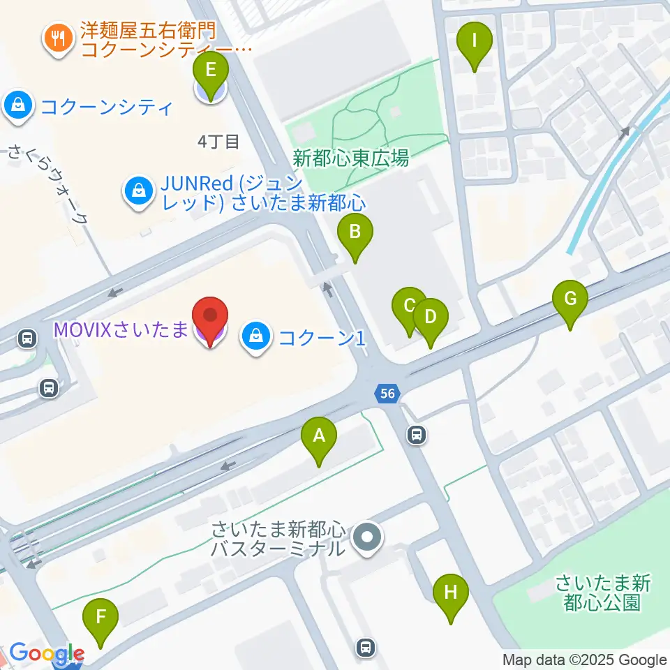 MOVIXさいたま周辺の駐車場・コインパーキング一覧地図