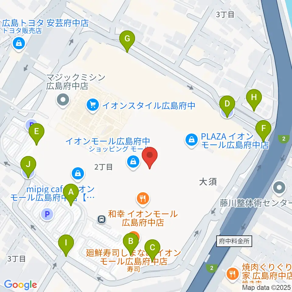 広島バルト11周辺の駐車場・コインパーキング一覧地図