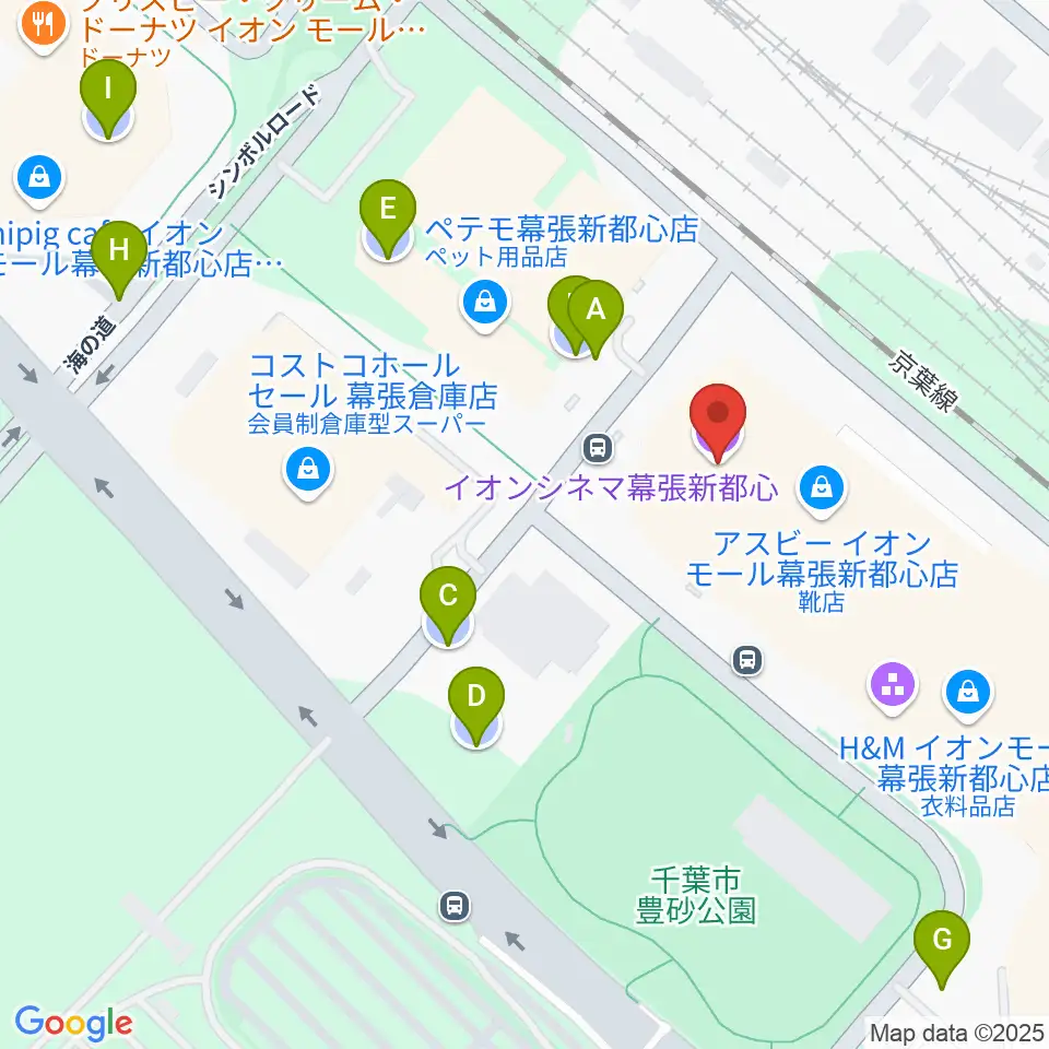 イオンシネマ幕張新都心周辺の駐車場・コインパーキング一覧地図