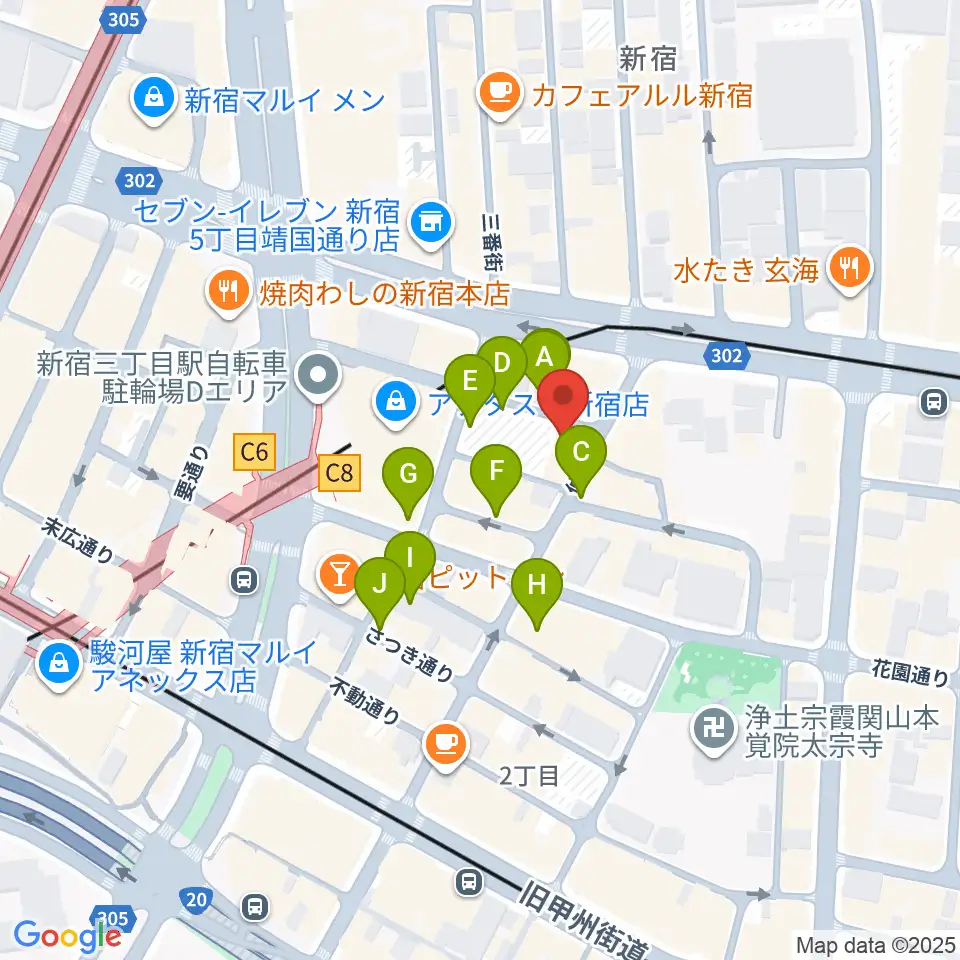 シャンソンの店Kuwa周辺の駐車場・コインパーキング一覧地図