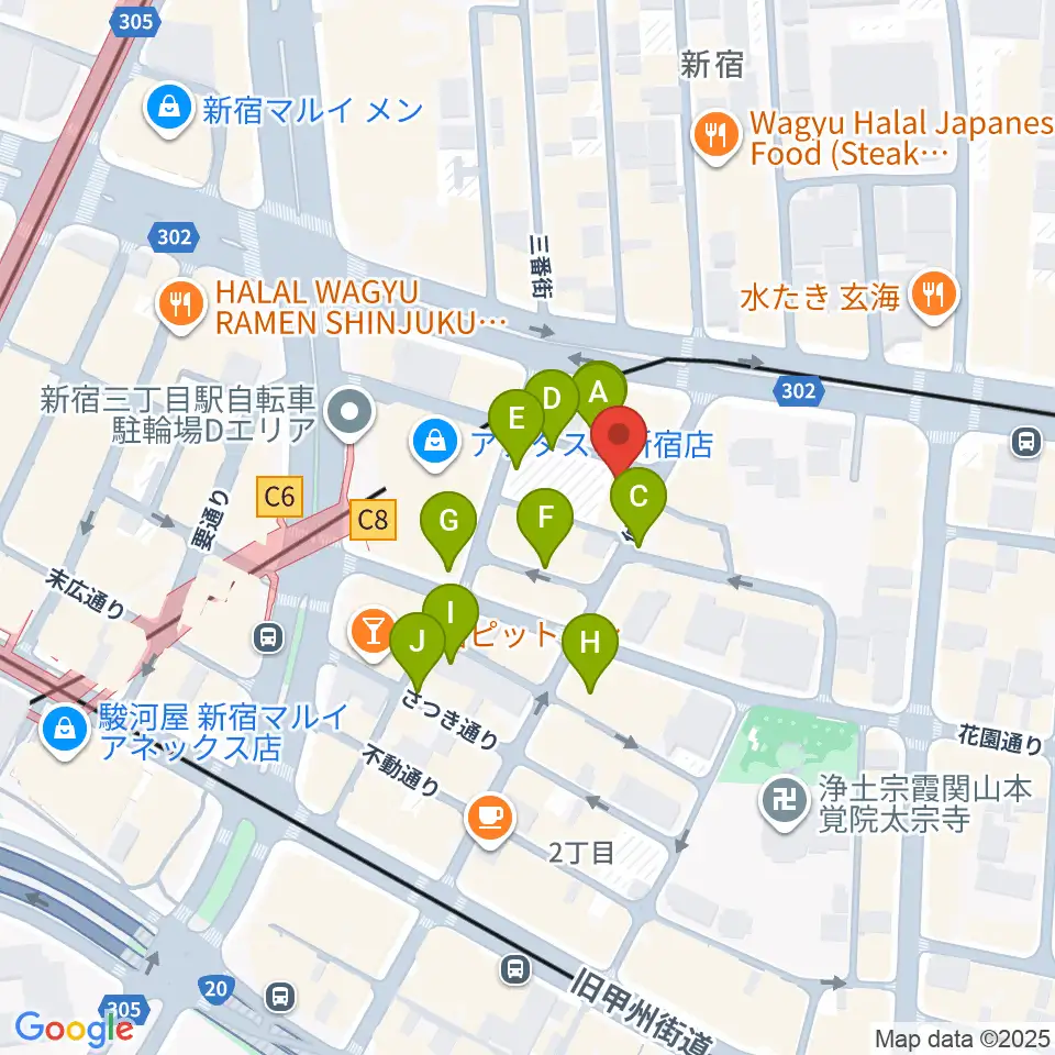 シャンソンの店Kuwa周辺の駐車場・コインパーキング一覧地図