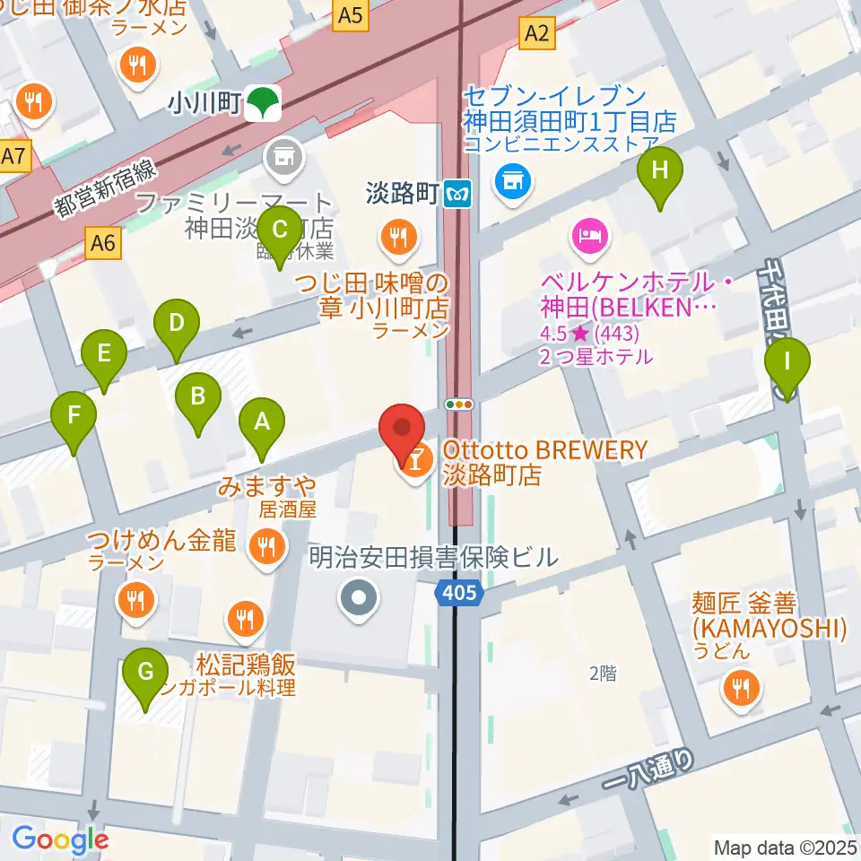 スタジオBPM周辺の駐車場・コインパーキング一覧地図