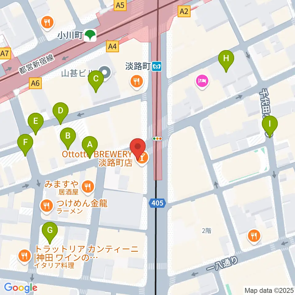 スタジオBPM周辺の駐車場・コインパーキング一覧地図