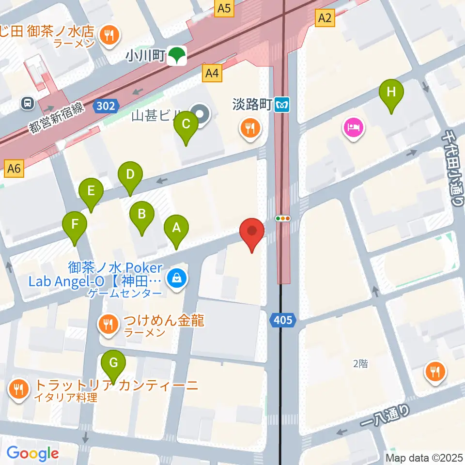 スタジオBPM周辺の駐車場・コインパーキング一覧地図