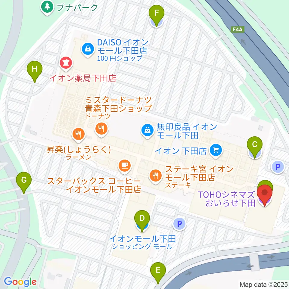 TOHOシネマズおいらせ下田周辺の駐車場・コインパーキング一覧地図