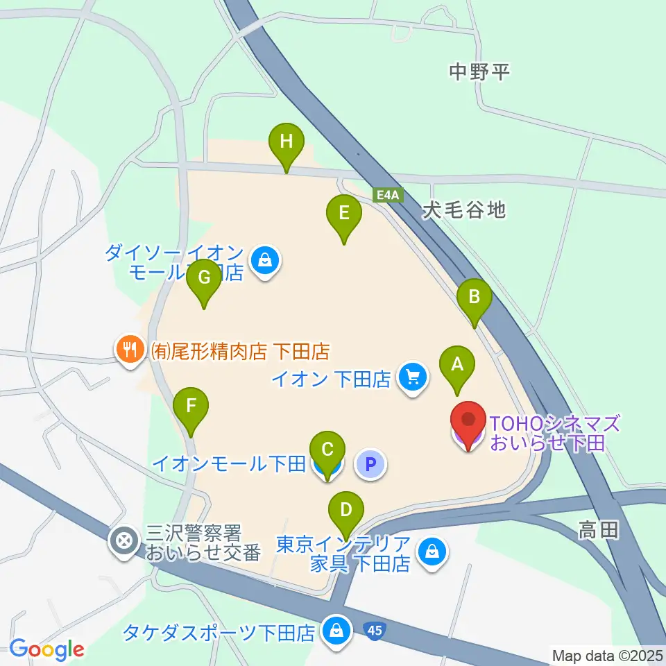 TOHOシネマズおいらせ下田周辺の駐車場・コインパーキング一覧地図