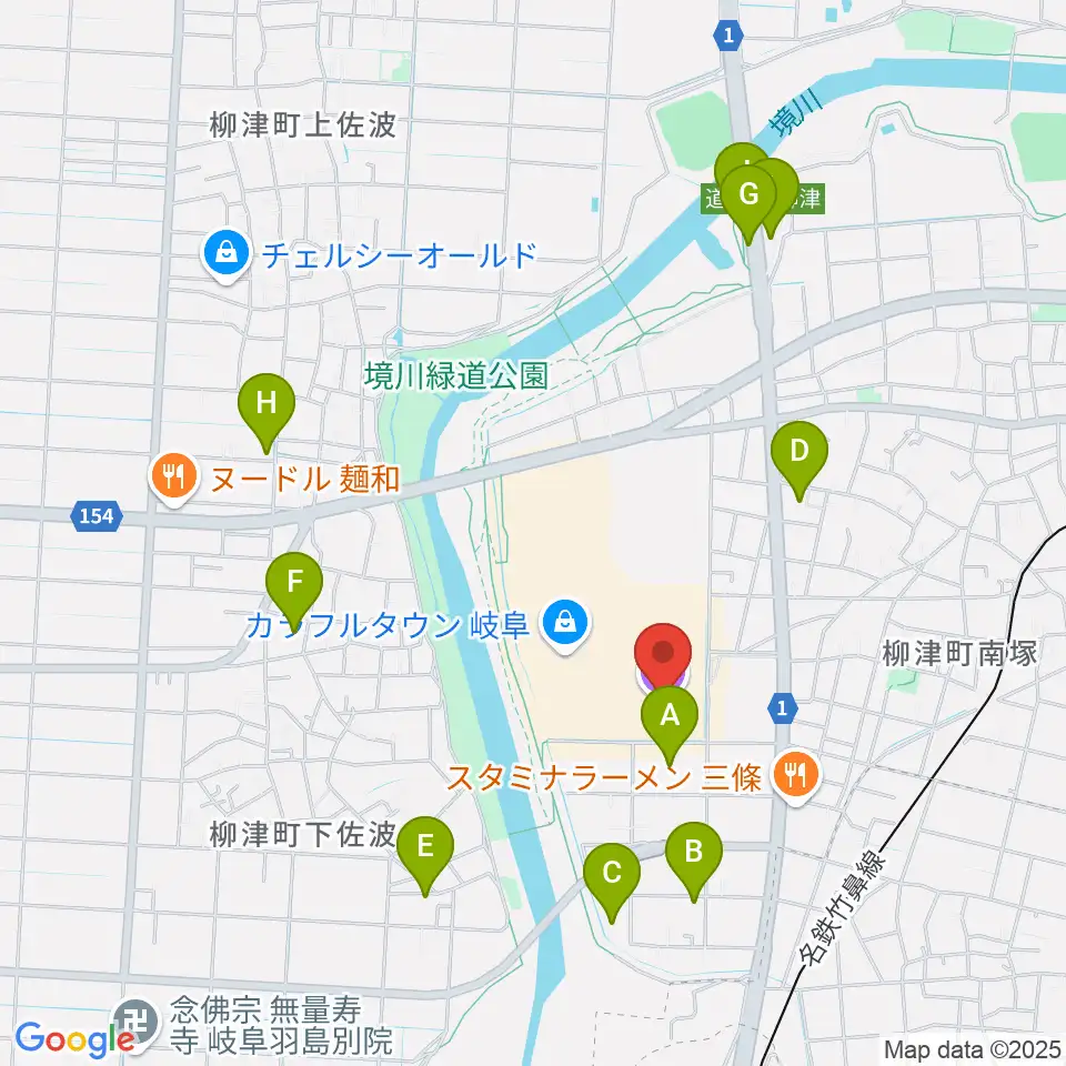 TOHOシネマズ岐阜周辺の駐車場・コインパーキング一覧地図