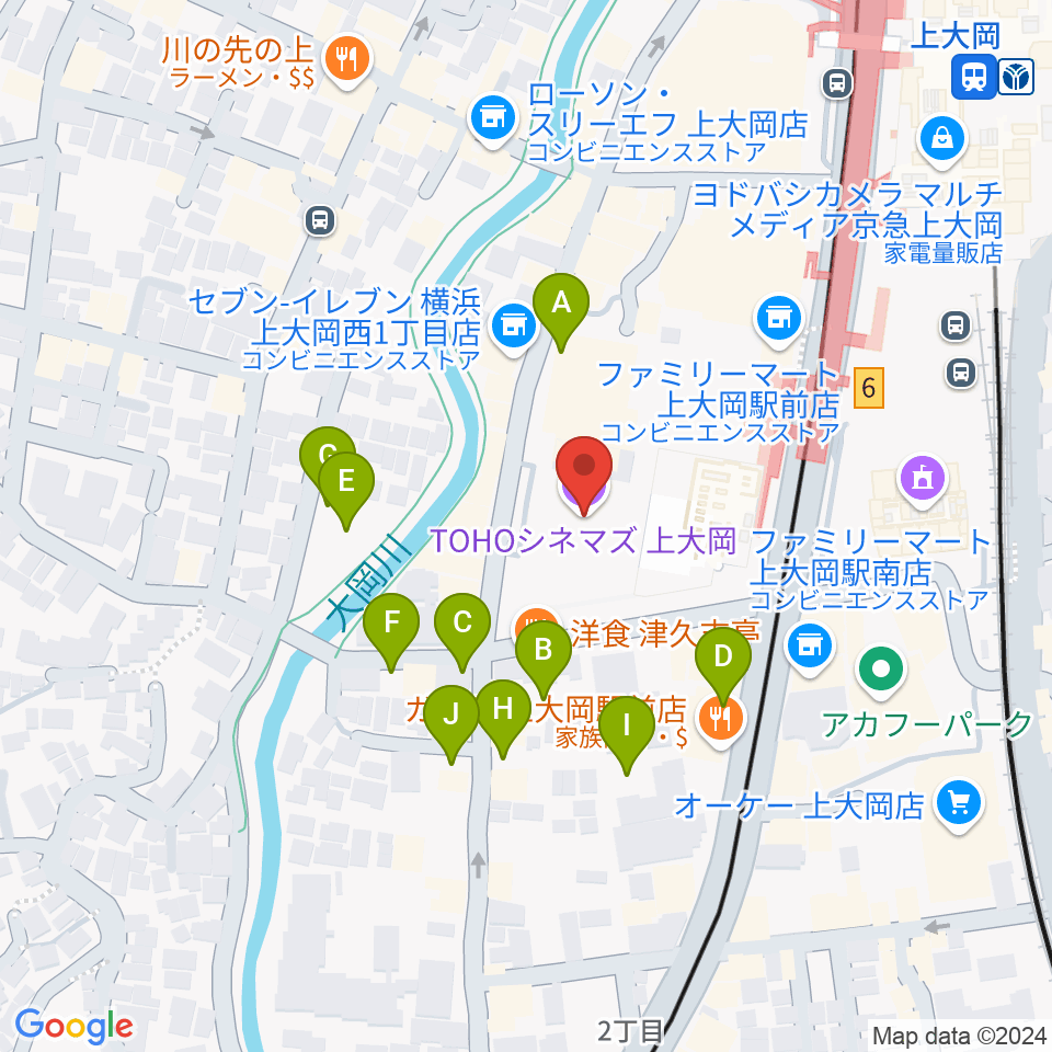 TOHOシネマズ上大岡周辺の駐車場・コインパーキング一覧地図