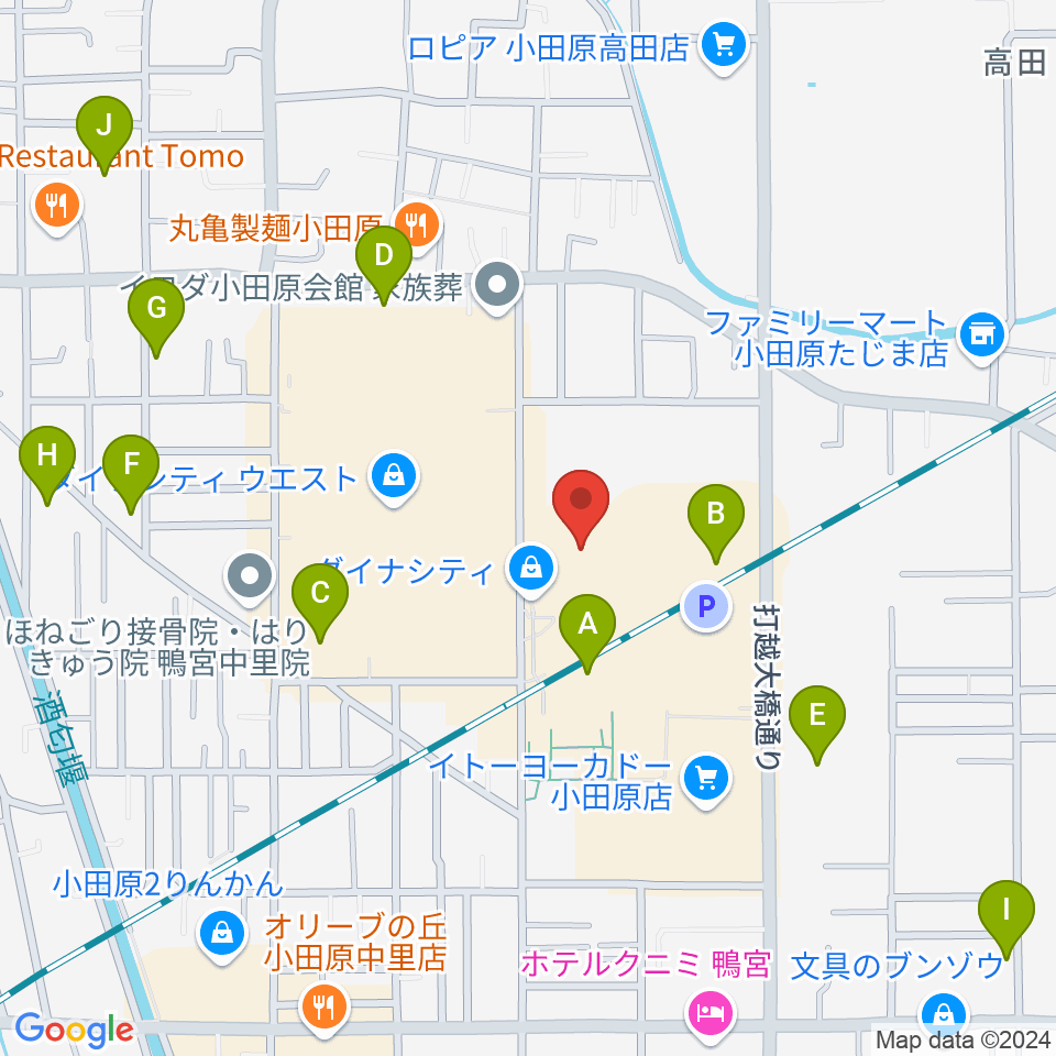 TOHOシネマズ小田原周辺の駐車場・コインパーキング一覧地図