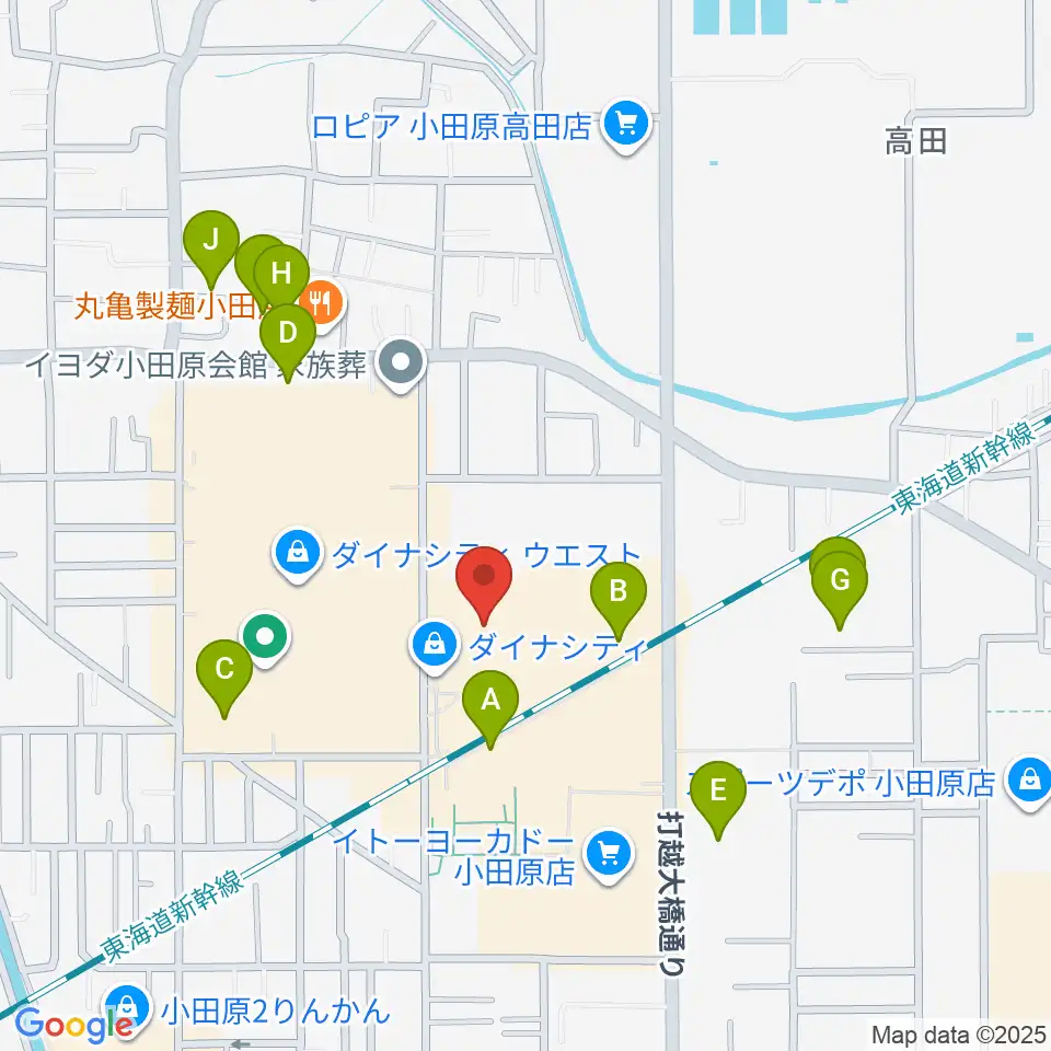 TOHOシネマズ小田原周辺の駐車場・コインパーキング一覧地図