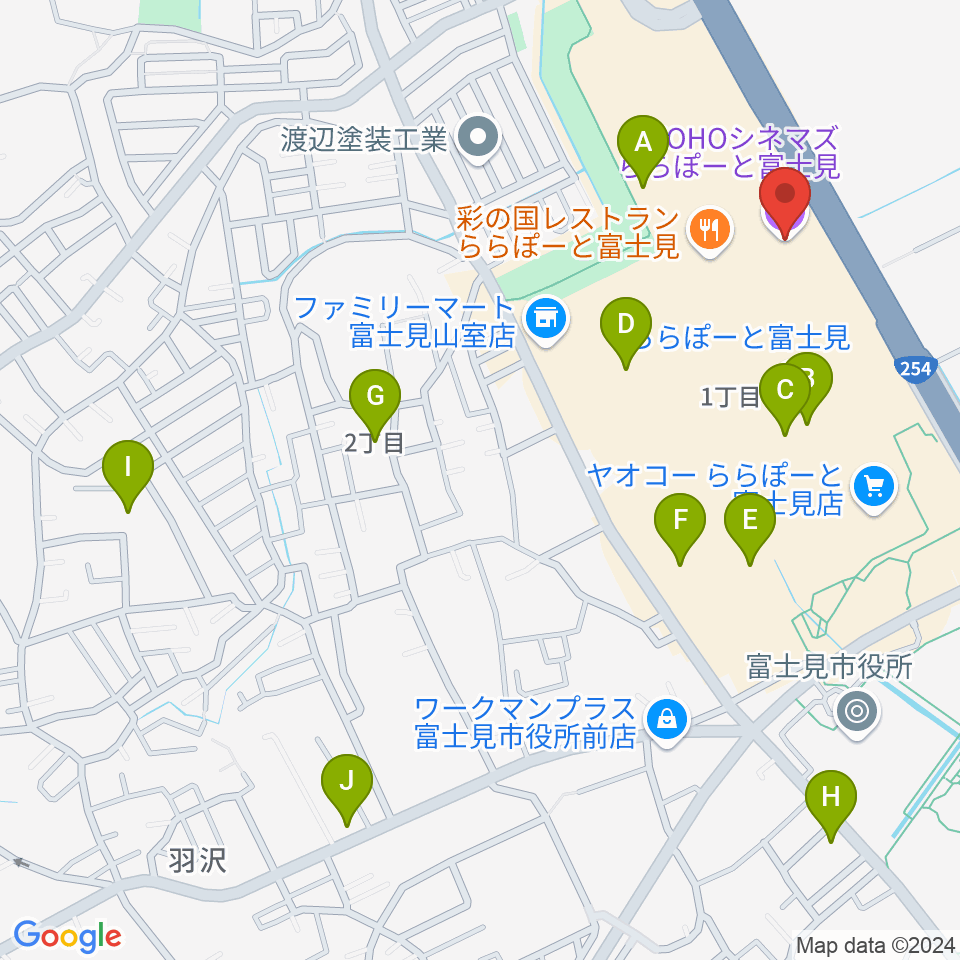 TOHOシネマズららぽーと富士見周辺の駐車場・コインパーキング一覧地図