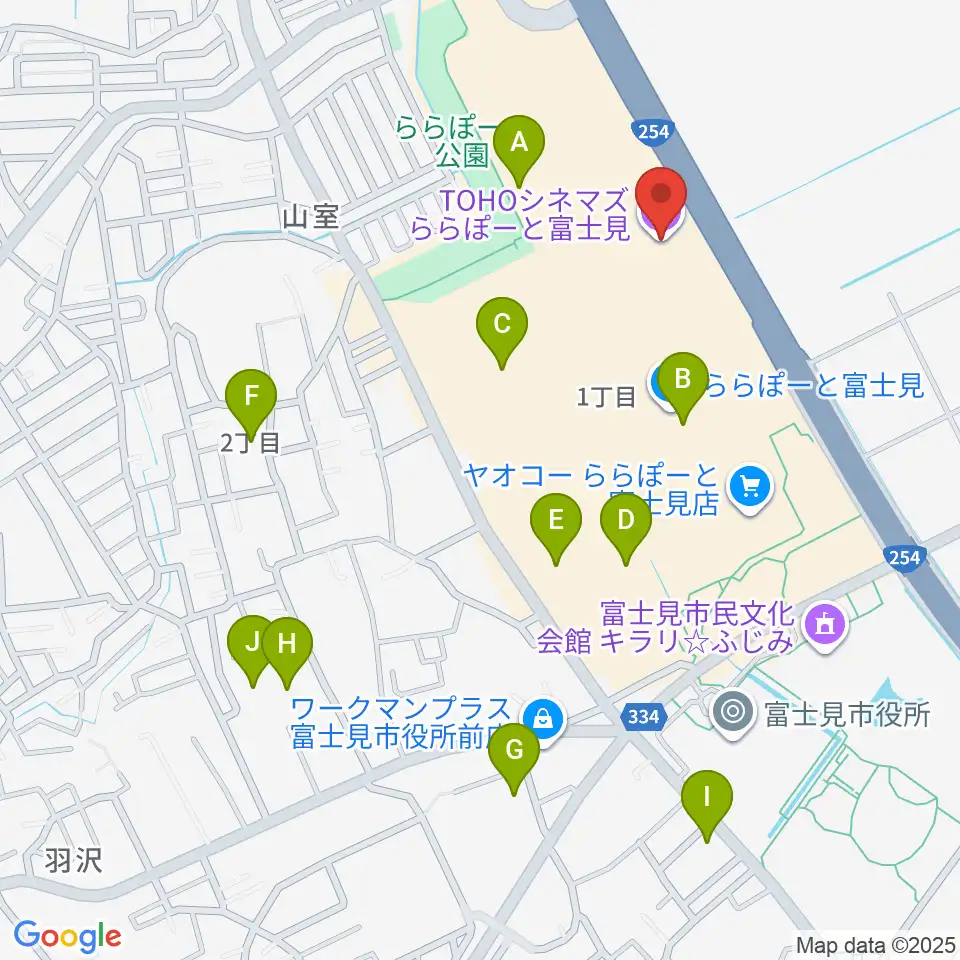 TOHOシネマズららぽーと富士見周辺の駐車場・コインパーキング一覧地図