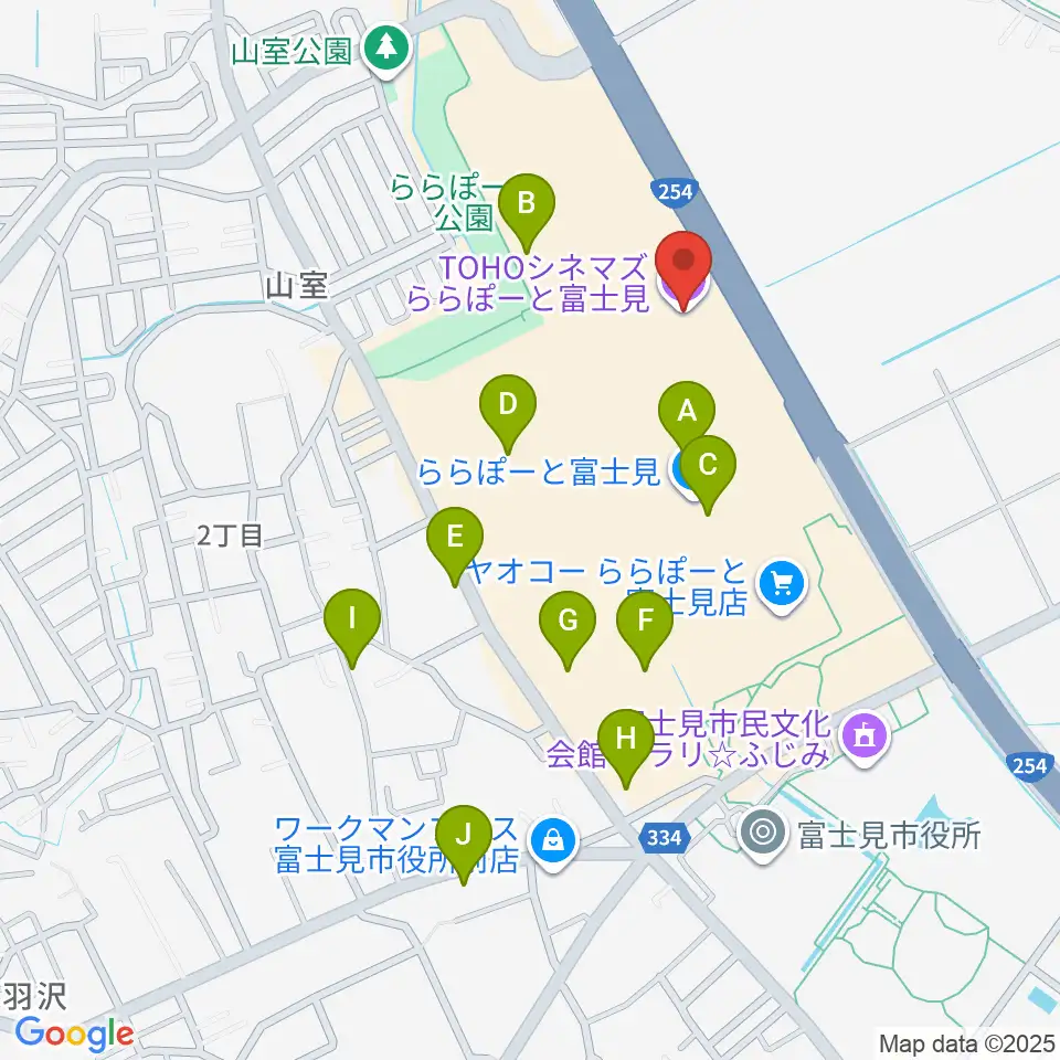 TOHOシネマズららぽーと富士見周辺の駐車場・コインパーキング一覧地図