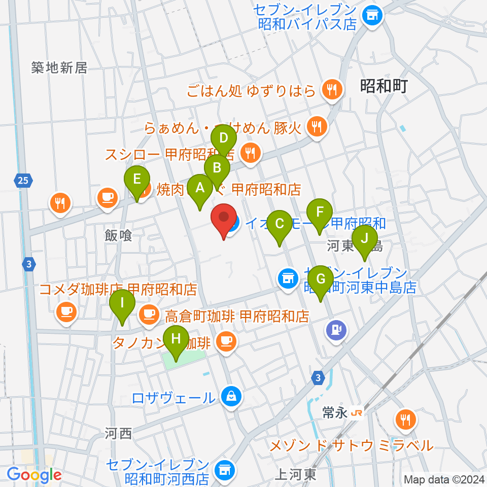 Tohoシネマズ甲府 周辺の駐車場 コインパーキング一覧マップ