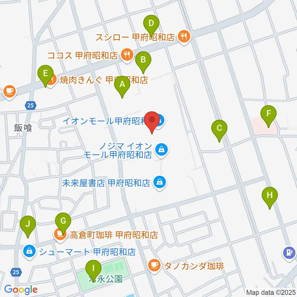 TOHOシネマズ甲府周辺の駐車場・コインパーキング一覧地図