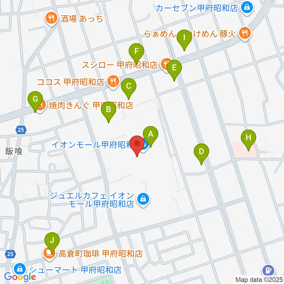 TOHOシネマズ甲府周辺の駐車場・コインパーキング一覧地図