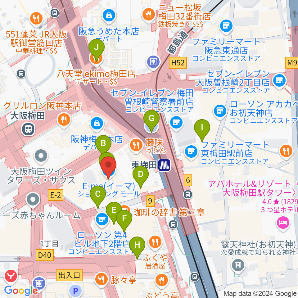 T・ジョイ梅田周辺の駐車場・コインパーキング一覧地図