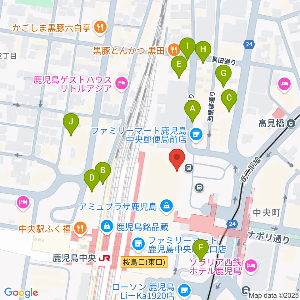 鹿児島ミッテ10周辺の駐車場・コインパーキング一覧地図