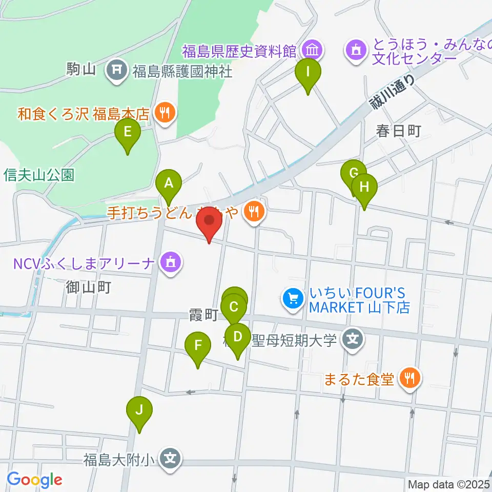 NCVふくしまアリーナ周辺の駐車場・コインパーキング一覧地図