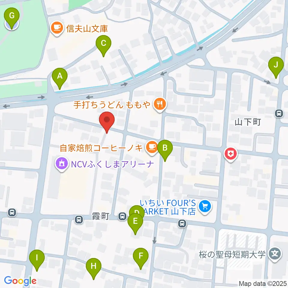 NCVふくしまアリーナ周辺の駐車場・コインパーキング一覧地図