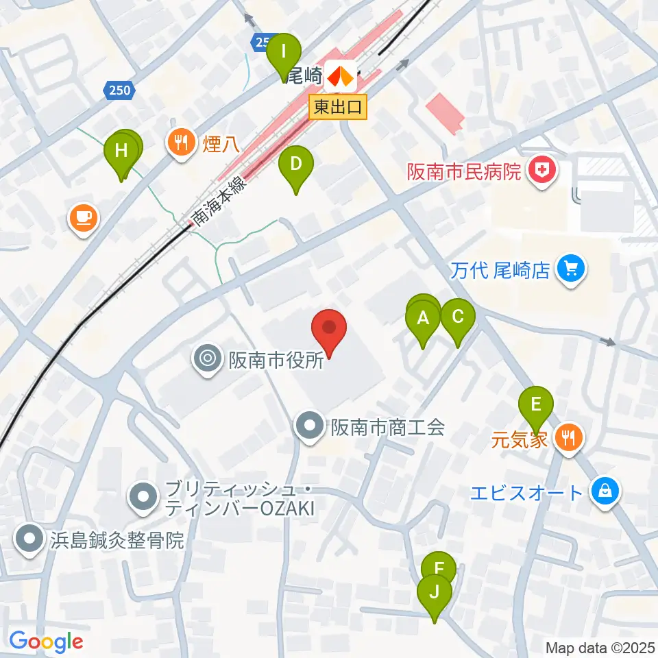 阪南市立文化センター サラダホール周辺の駐車場・コインパーキング一覧地図