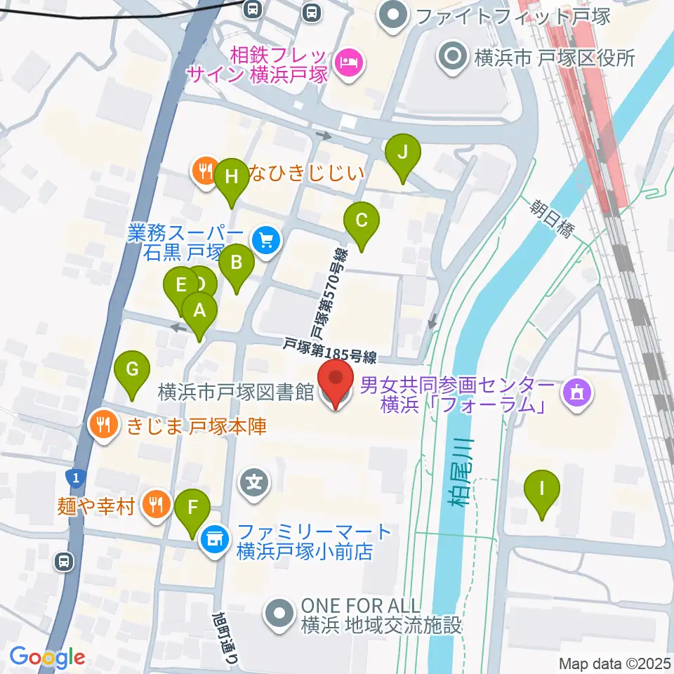 戸塚公会堂周辺の駐車場・コインパーキング一覧地図