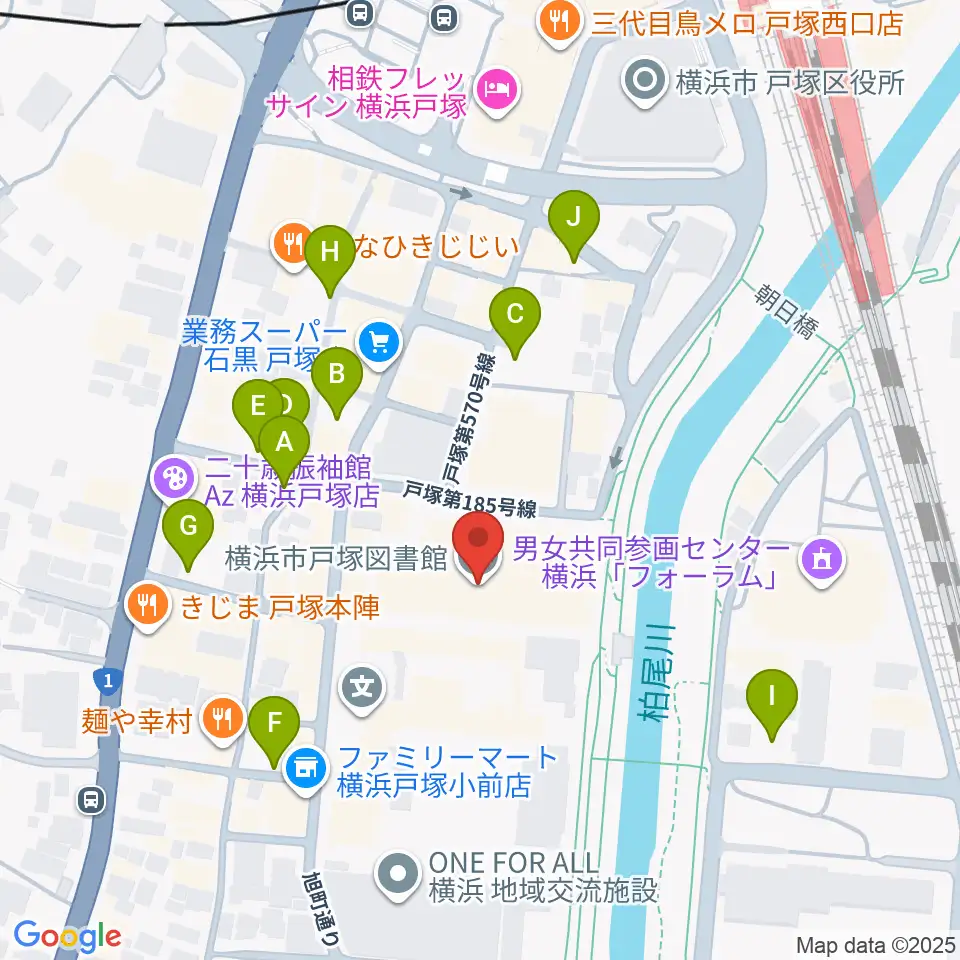 戸塚公会堂周辺の駐車場・コインパーキング一覧地図
