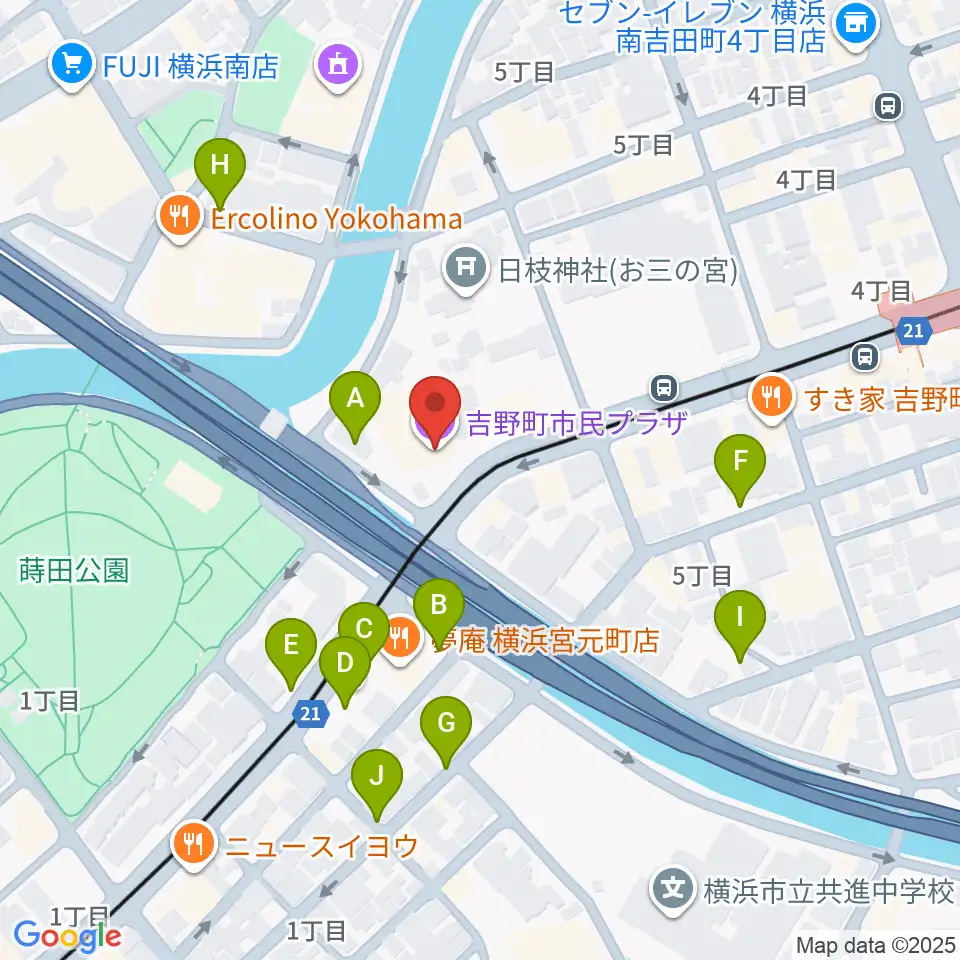 吉野町市民プラザ周辺の駐車場・コインパーキング一覧地図