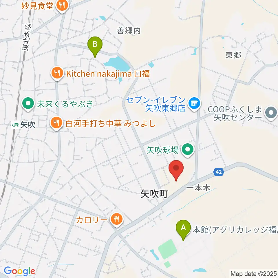 矢吹町文化センター周辺の駐車場・コインパーキング一覧地図