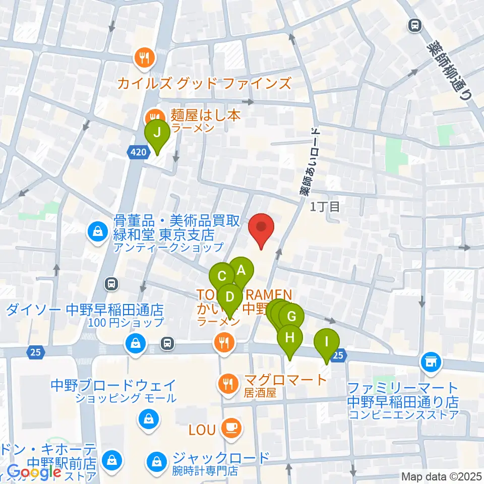 ナカノピグノウズ周辺の駐車場・コインパーキング一覧地図
