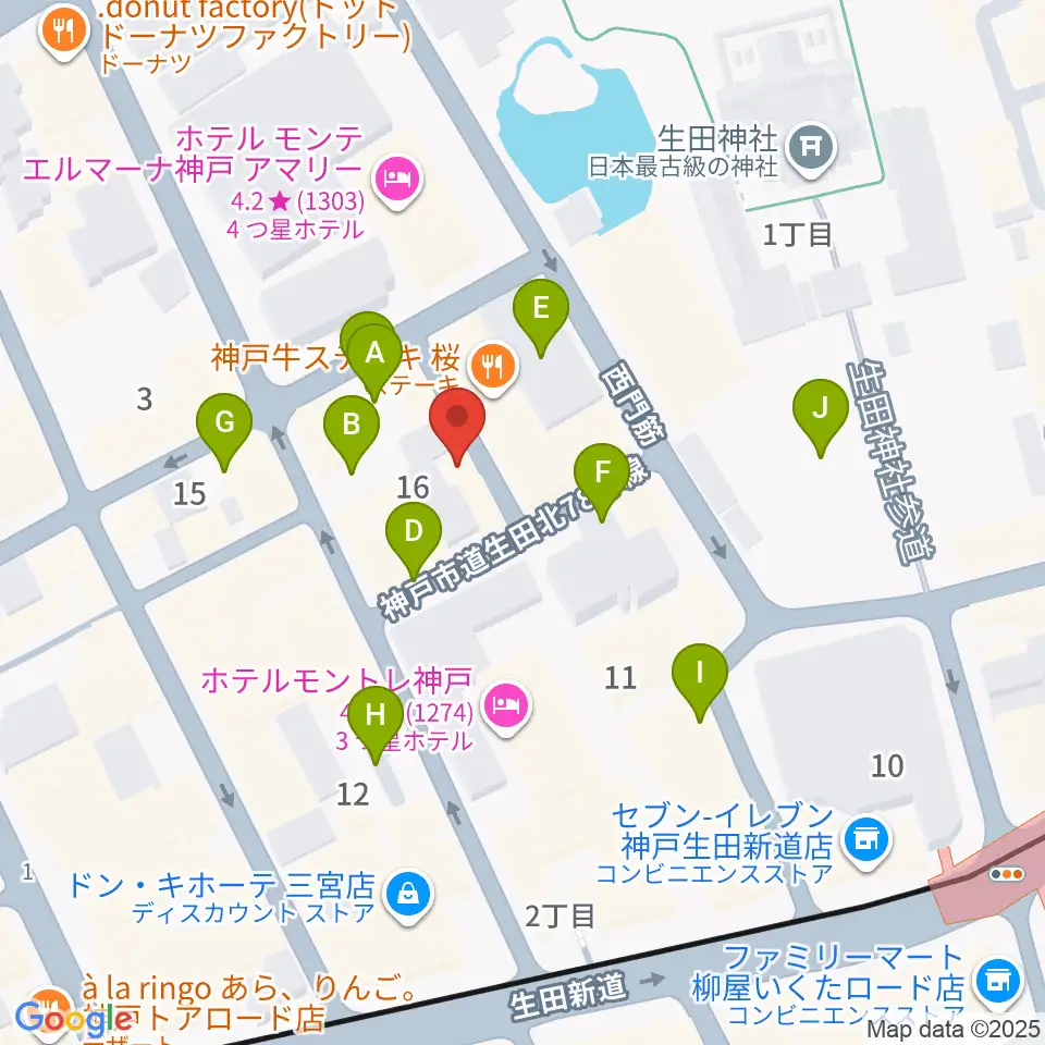 神戸かくれんぼ周辺の駐車場・コインパーキング一覧地図
