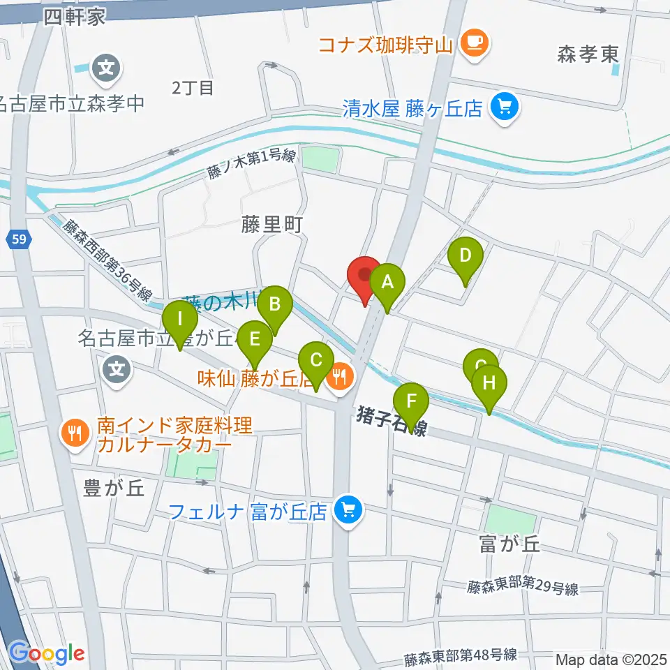 藤が丘ムーンストーン周辺の駐車場・コインパーキング一覧地図