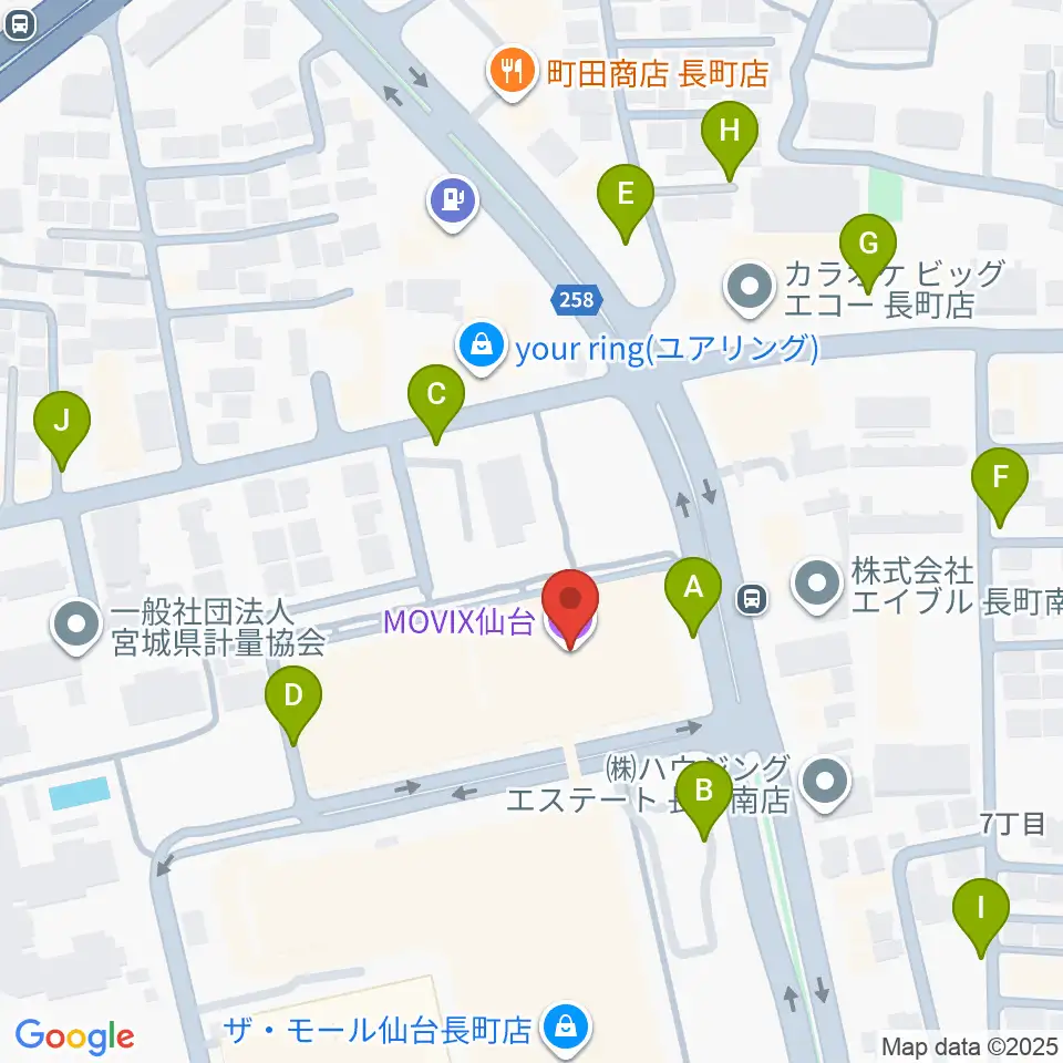 MOVIX仙台周辺の駐車場・コインパーキング一覧地図