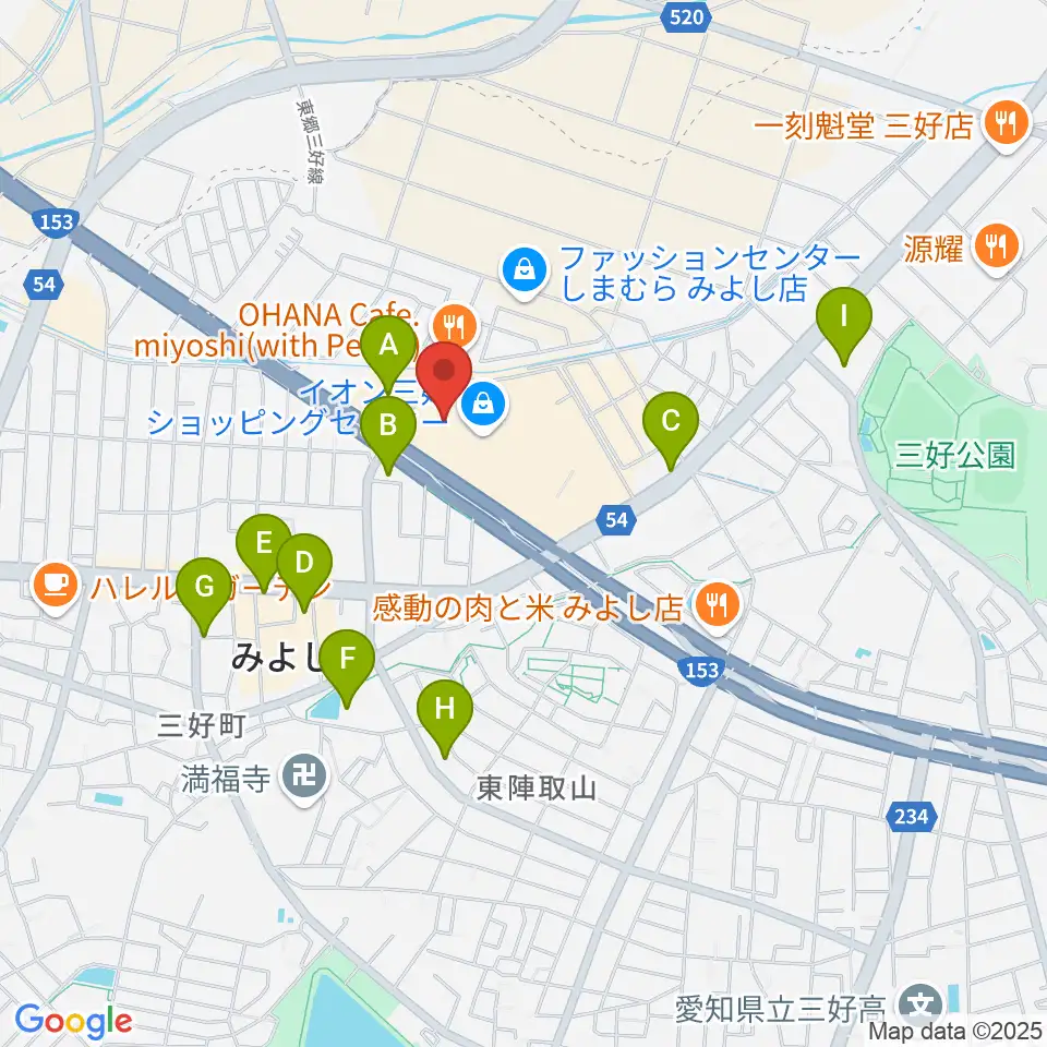 MOVIX三好周辺の駐車場・コインパーキング一覧地図