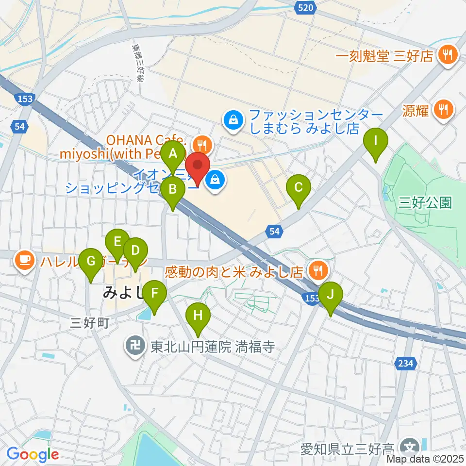 MOVIX三好周辺の駐車場・コインパーキング一覧地図