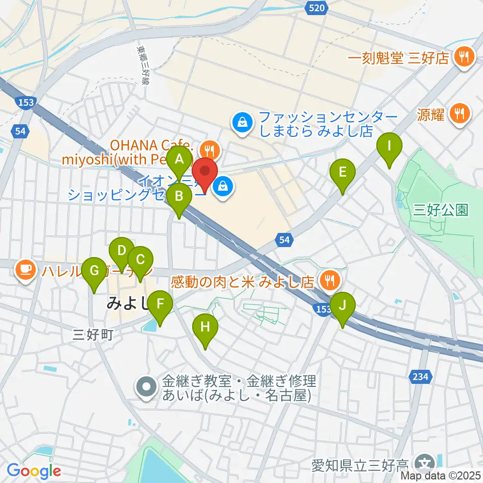 MOVIX三好周辺の駐車場・コインパーキング一覧地図