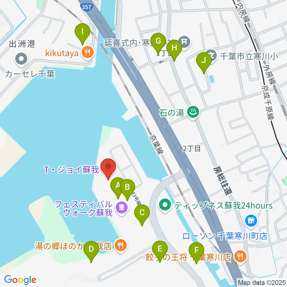 T・ジョイ蘇我周辺の駐車場・コインパーキング一覧地図