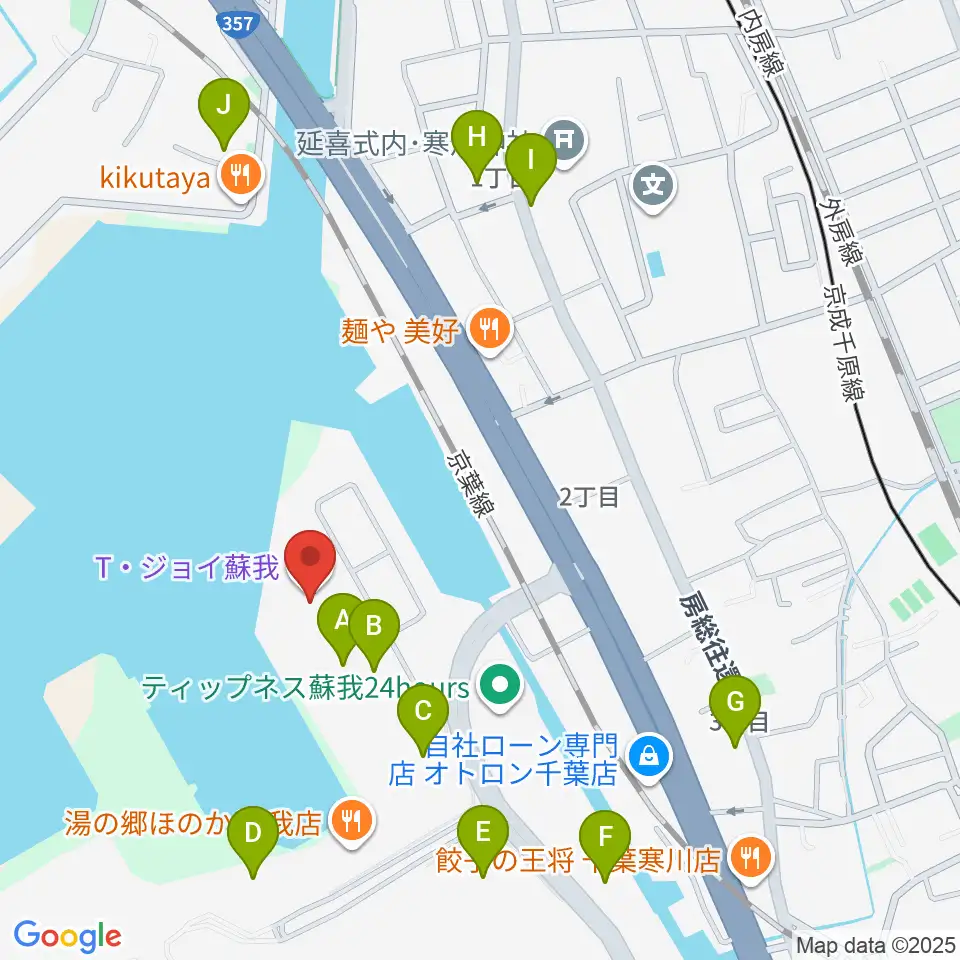 T・ジョイ蘇我周辺の駐車場・コインパーキング一覧地図