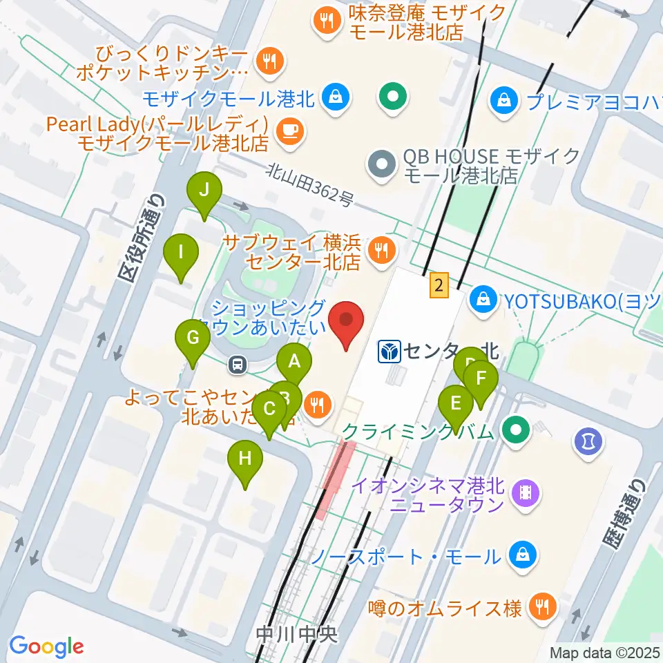 昭和音楽大学附属音楽教室 センター北校周辺の駐車場・コインパーキング一覧地図