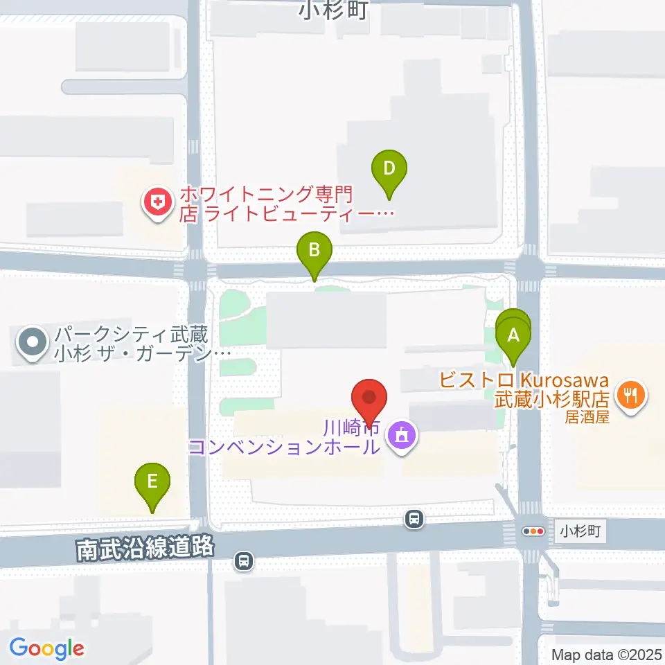 昭和音楽大学附属音楽教室 武蔵小杉校周辺の駐車場・コインパーキング一覧地図