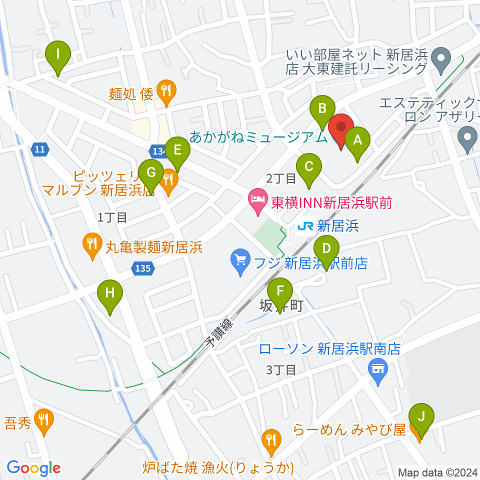 Hello! NEW 新居浜 FM78.0周辺の駐車場・コインパーキング一覧地図