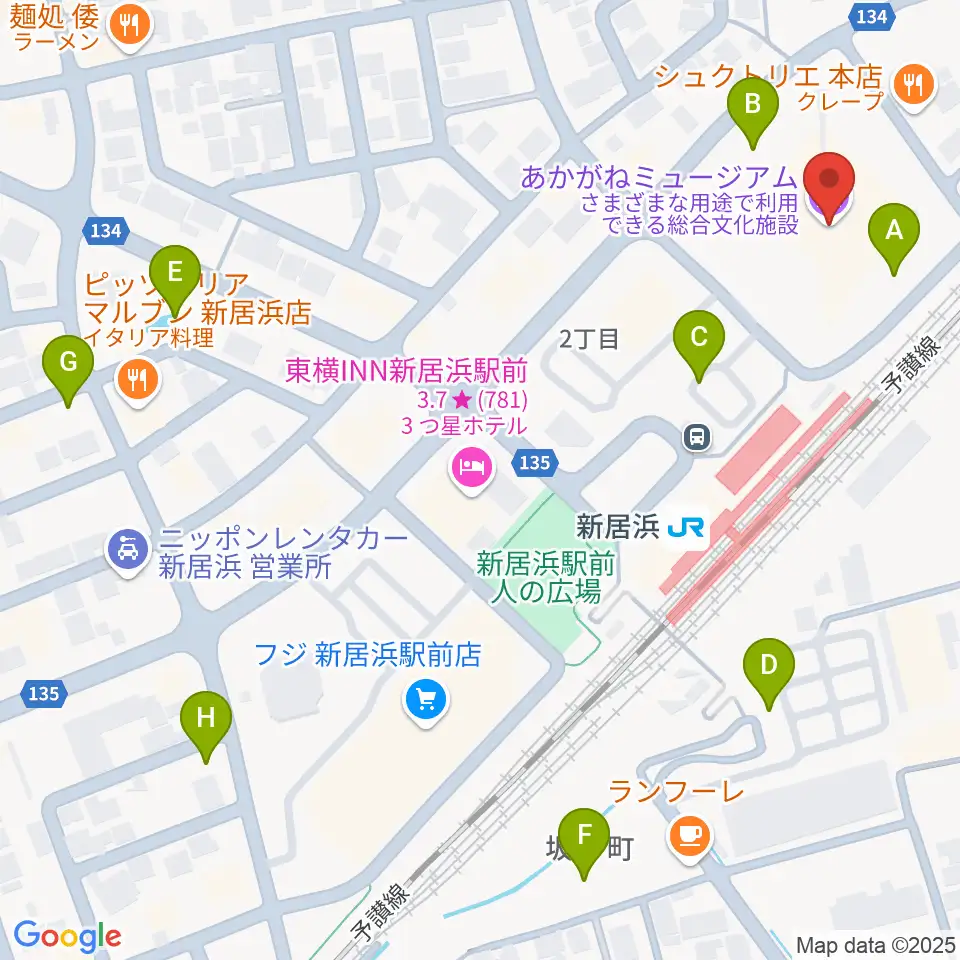 Hello! NEW 新居浜 FM78.0周辺の駐車場・コインパーキング一覧地図