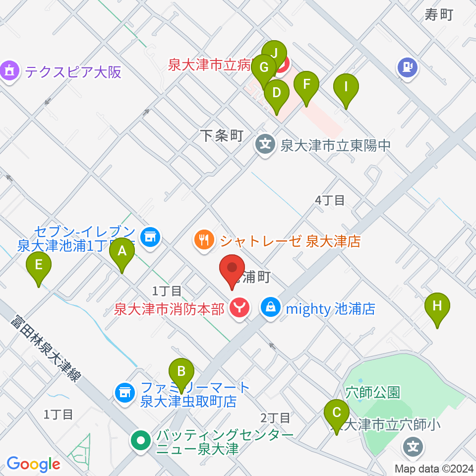 FMいずみおおつ周辺の駐車場・コインパーキング一覧地図