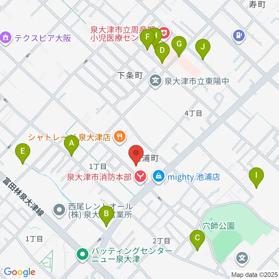 FMいずみおおつ周辺の駐車場・コインパーキング一覧地図