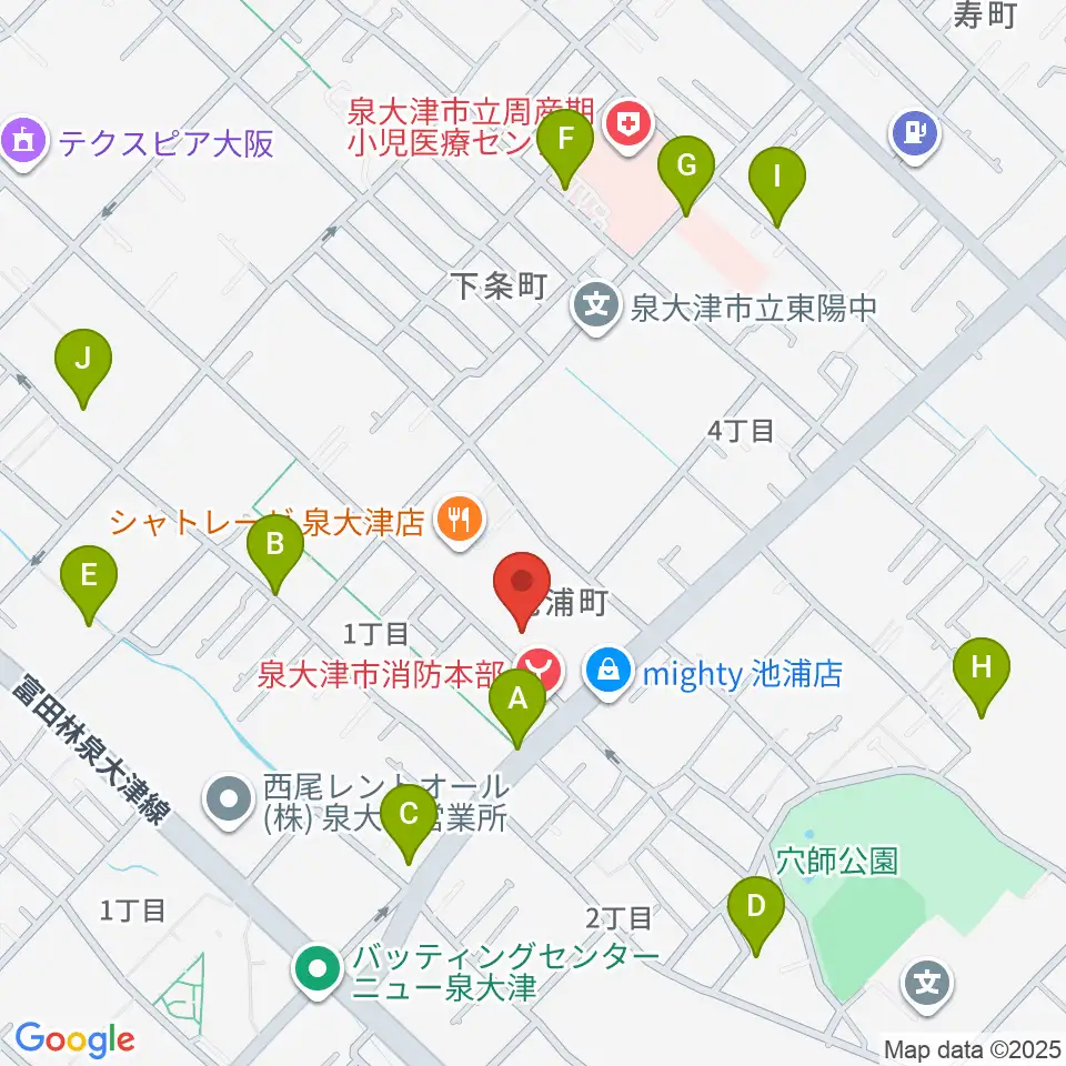 FMいずみおおつ周辺の駐車場・コインパーキング一覧地図