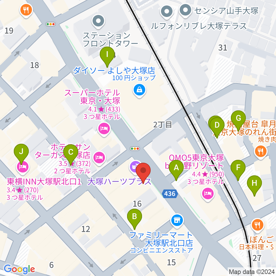 大塚Hearts Next周辺の駐車場・コインパーキング一覧地図