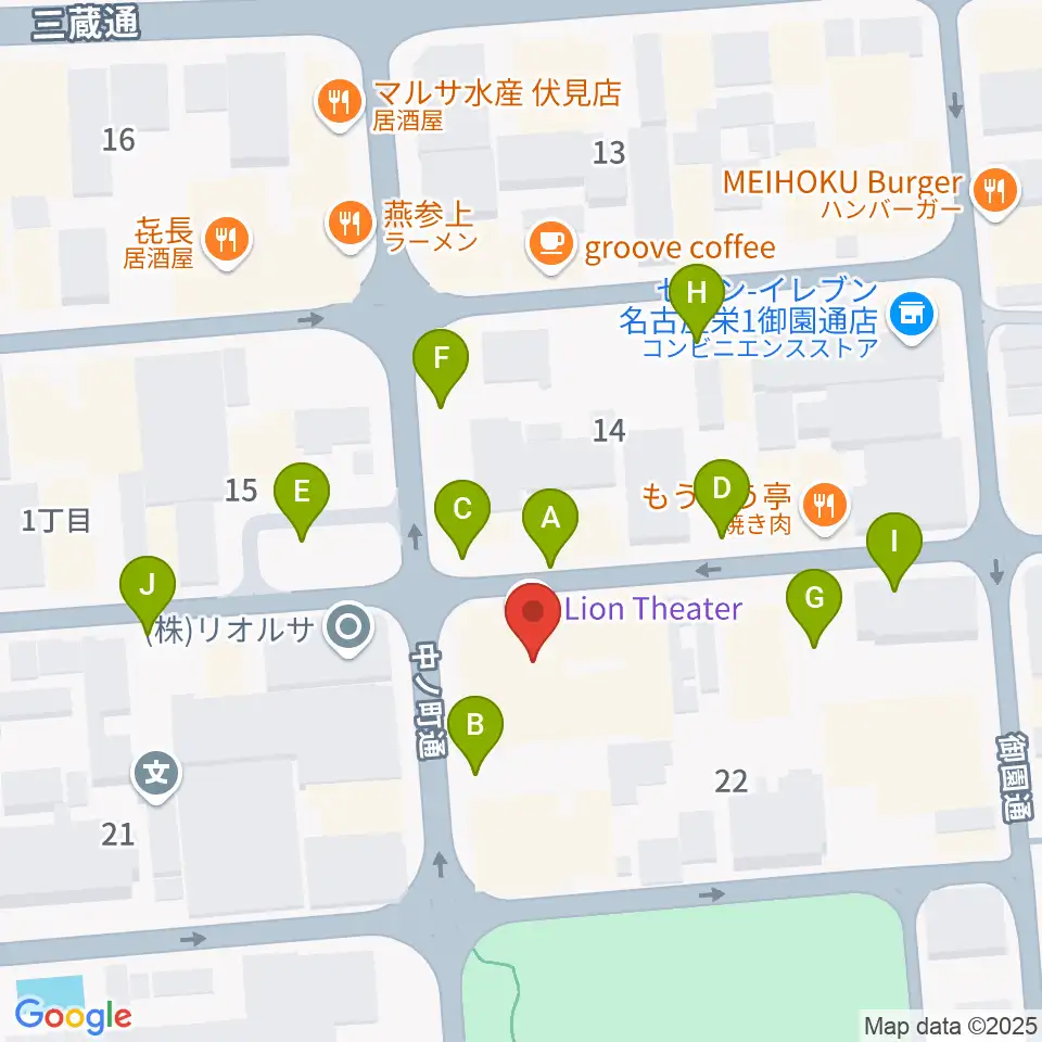 伏見ライオンシアター周辺の駐車場・コインパーキング一覧地図