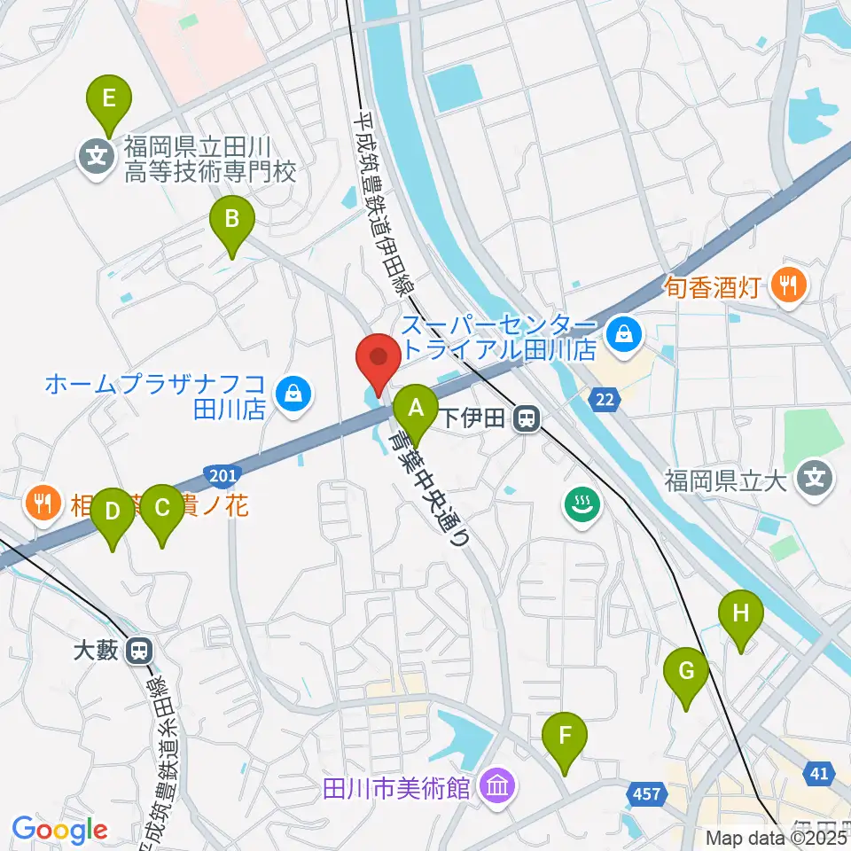 田川LOT周辺の駐車場・コインパーキング一覧地図